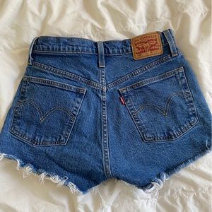 Levi’s 501 high rise denim shorts
